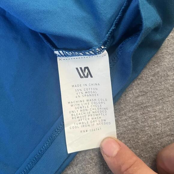 New VRST UV Protection Breath ability Mens XXL Blue Crew Neck T-Shirt w Pocket - Picture 5 of 7